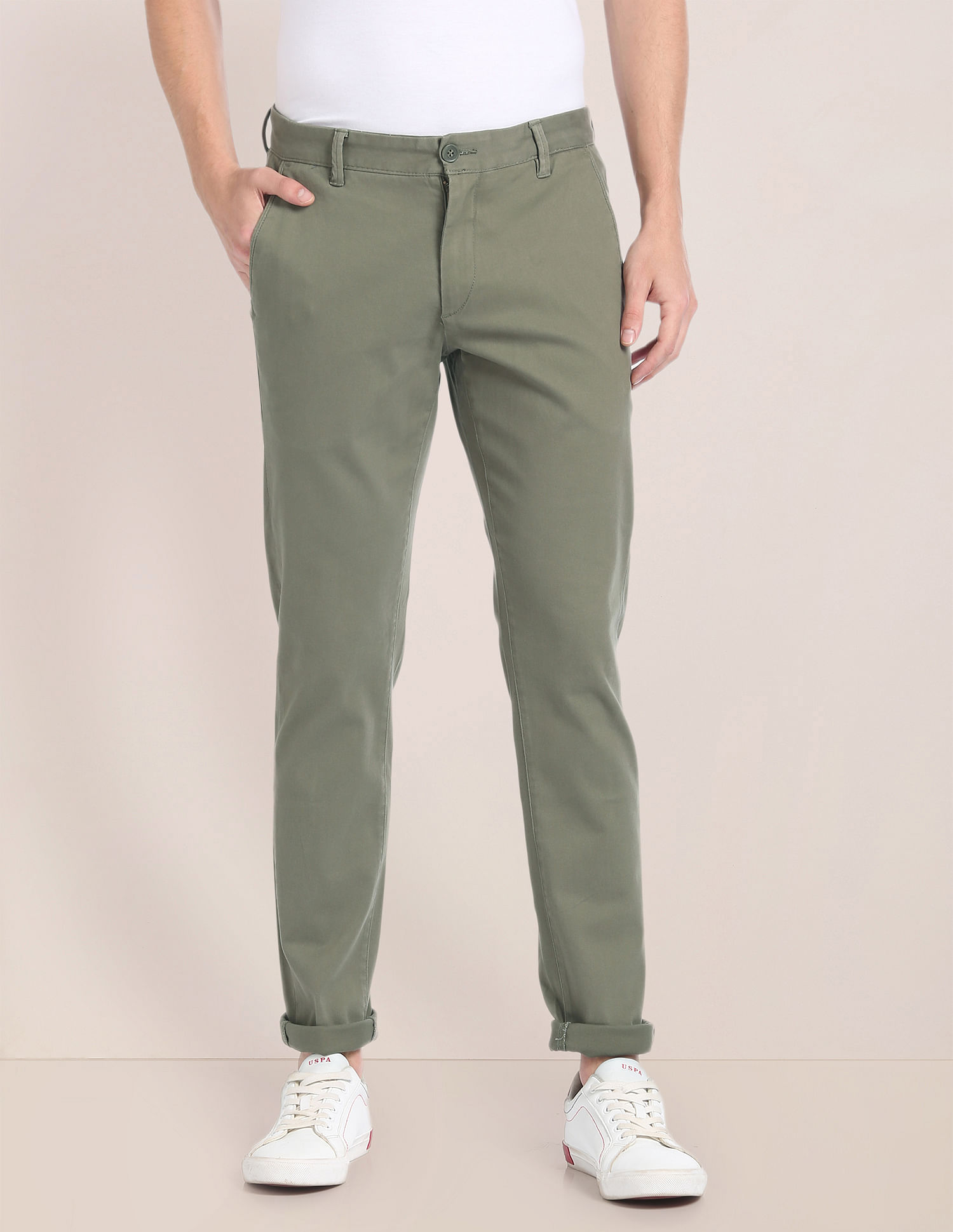 U.S. Polo Assn. Austin Trim Regular Fit Structured Trousers
