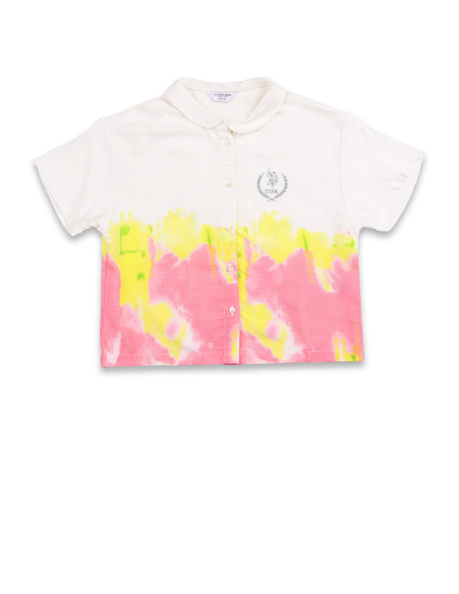 U.S. Polo Assn. Kids Girls Tie-Dyed Top