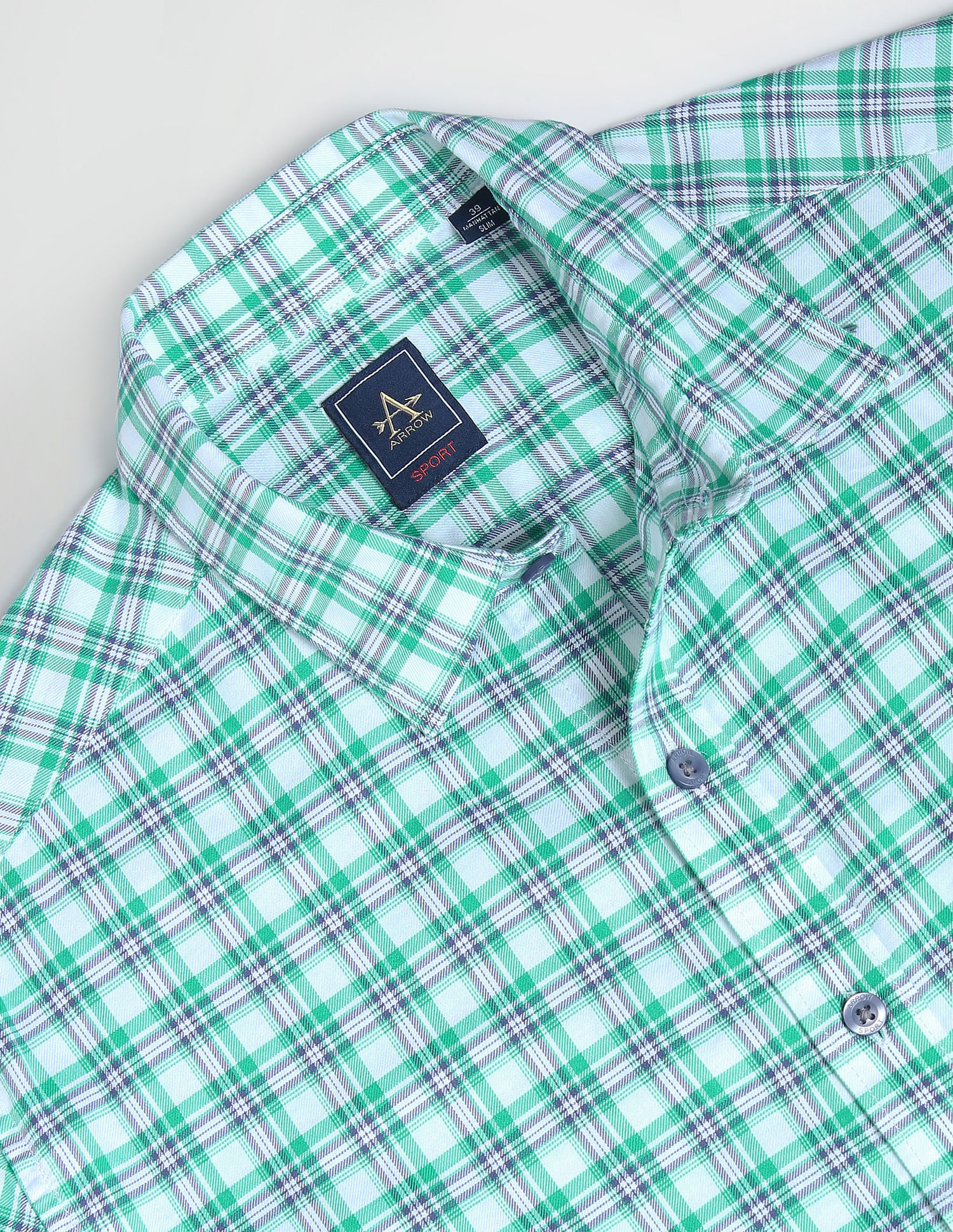Arrow Sports Manhattan Slim Fit Cotton Shirt