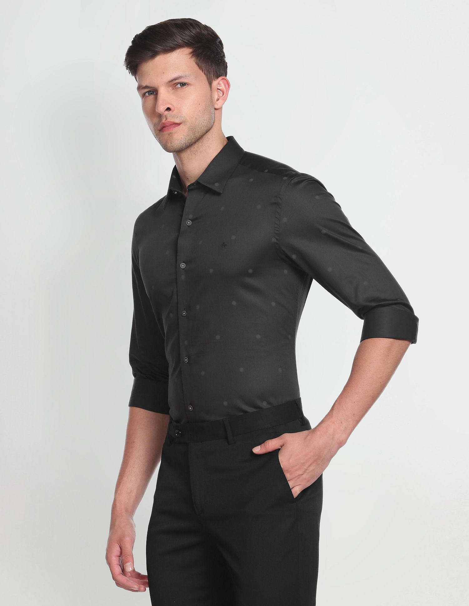 Arrow Newyork Geometric Print Manhattan Slim Fit Shirt
