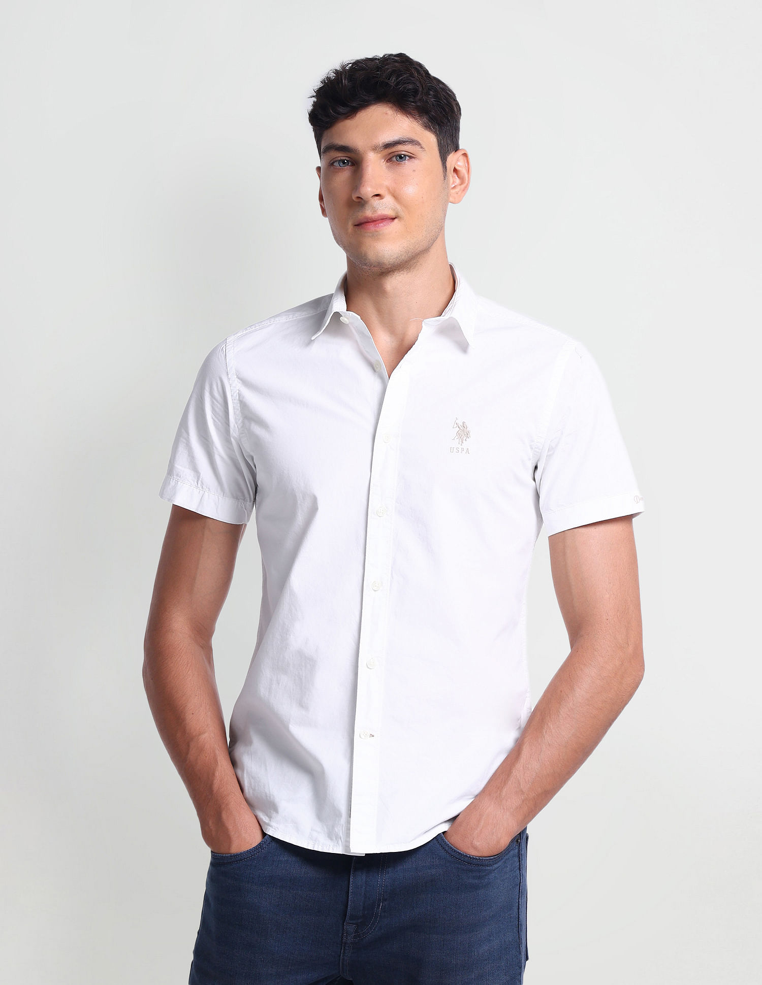 U.S. Polo Assn. Denim Co. Short Sleeve Cotton Shirt