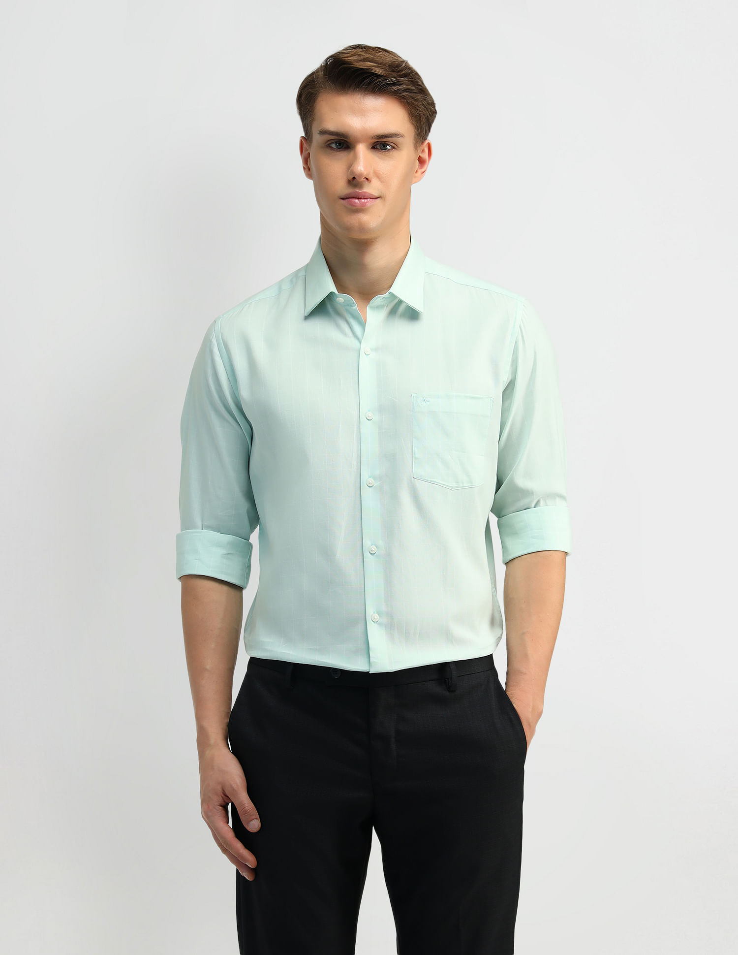 Arrow Dobby Windowpane Check Formal Shirt