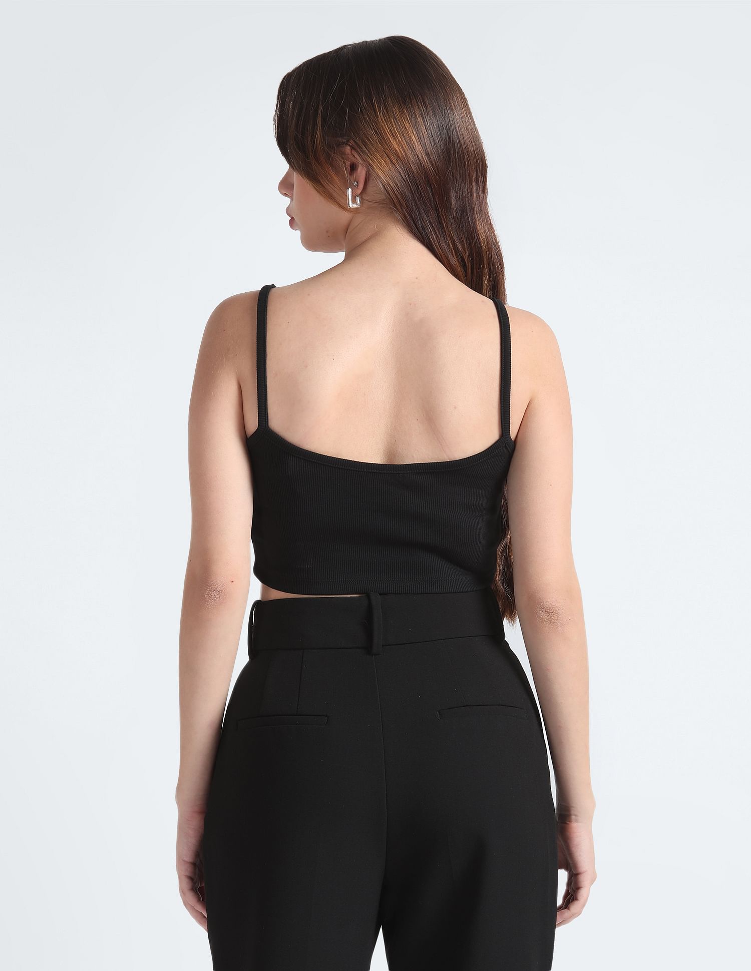 Calvin Klein Badge Ribbed Bralette Top
