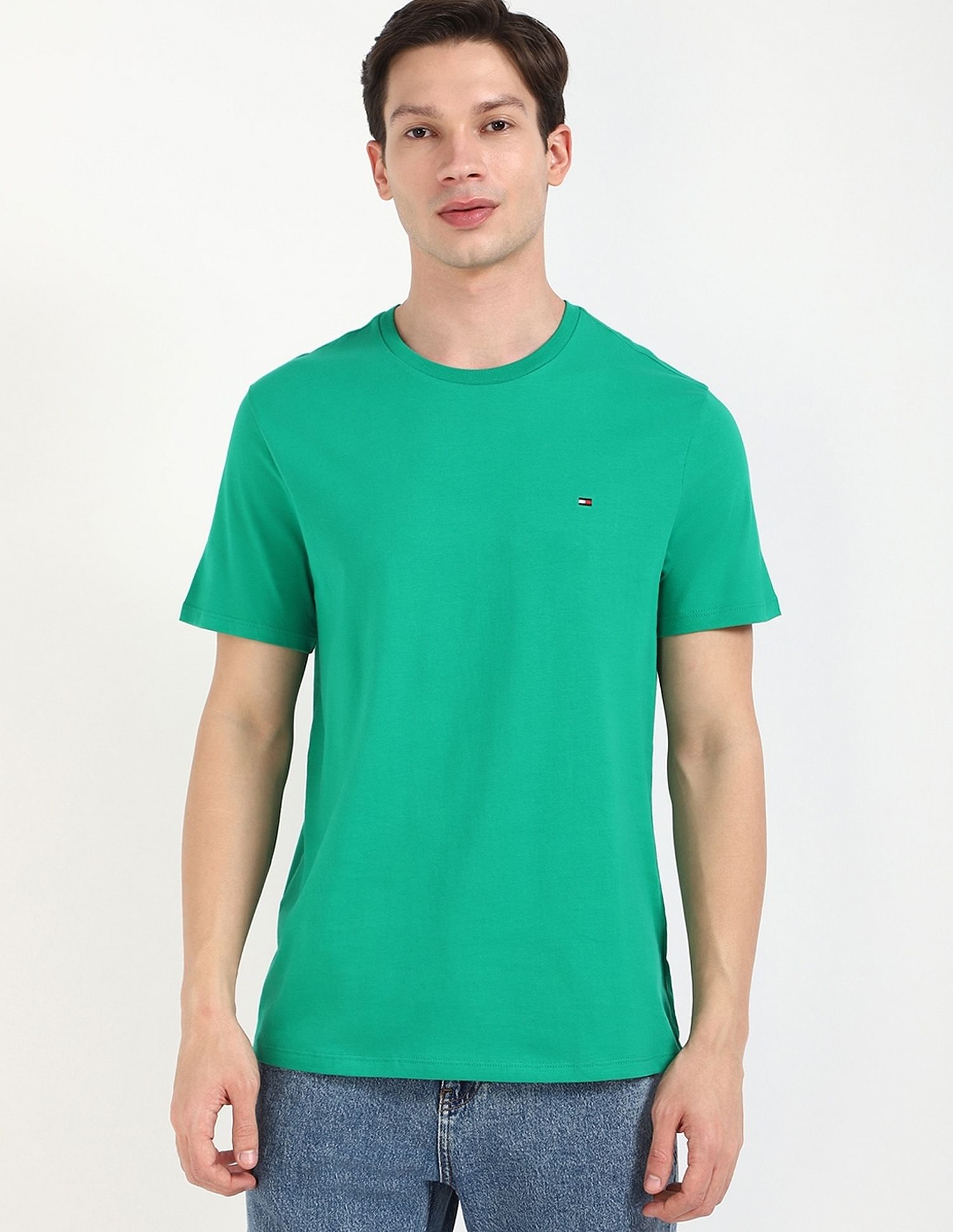 Tommy Hilfiger Solid Regular-Fit Cotton T-Shirt