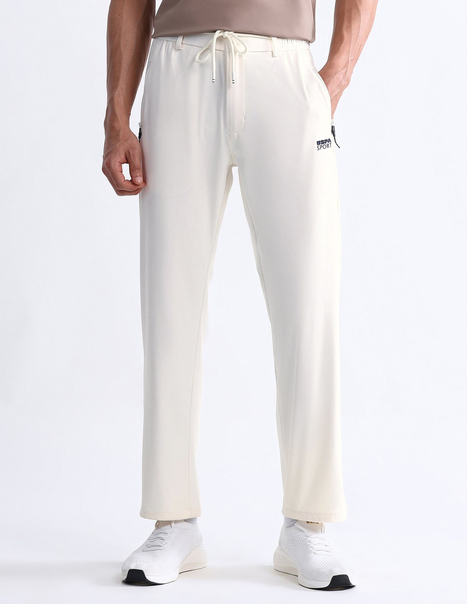 USPA Active Mid Rise Solid Active Track Pants