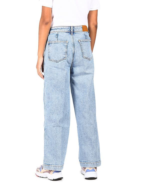 Buy Tommy Hilfiger Women Light Blue High Rise Bell Bottom Jeans