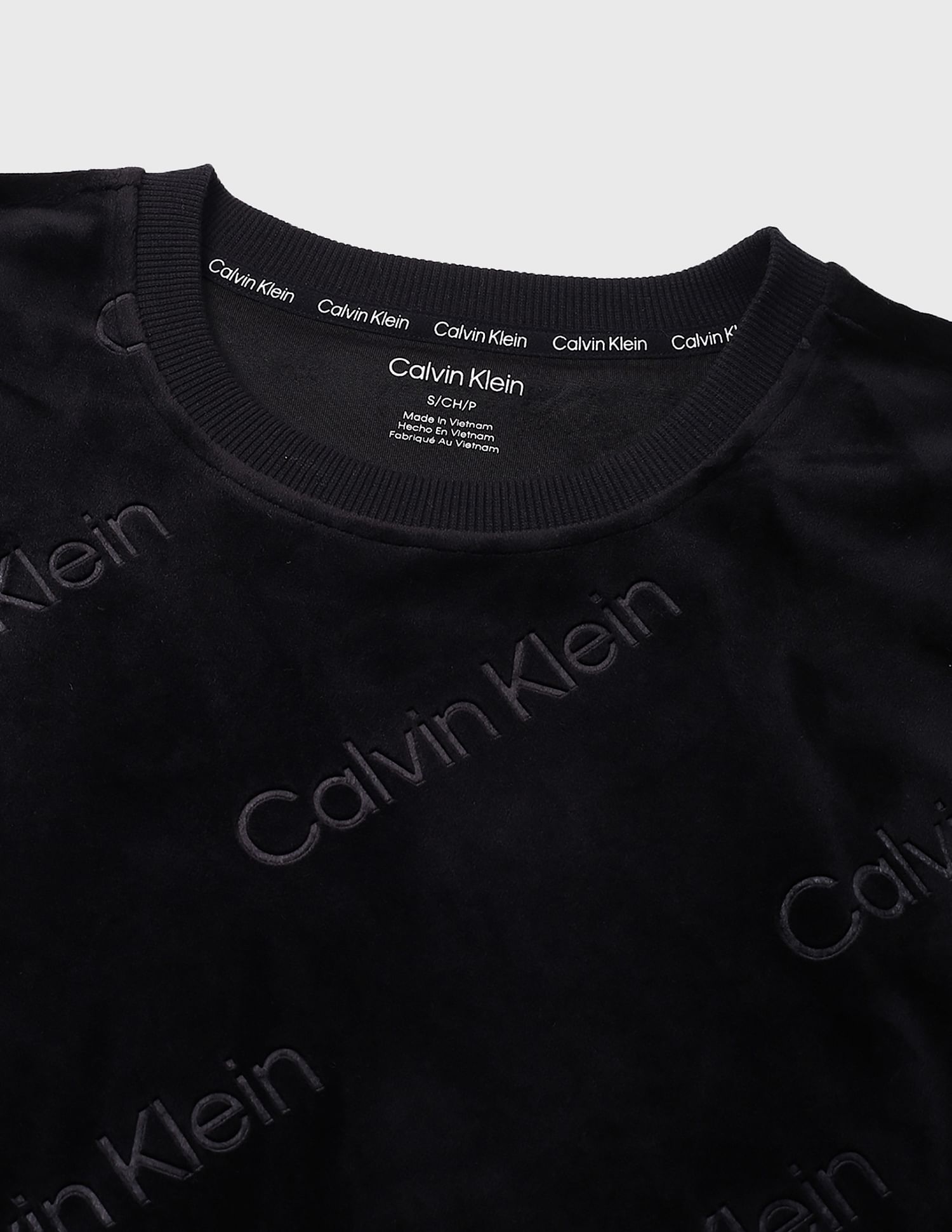 Calvin Klein Monogram Print Crew Neck Sweatshirt