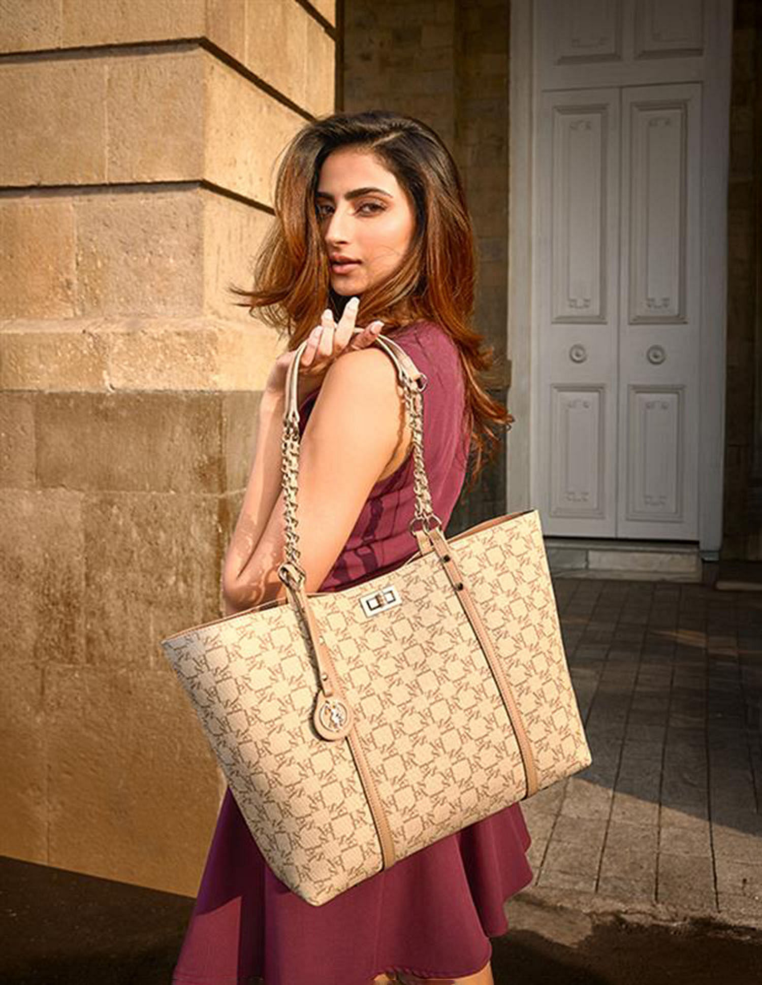 U.S. Polo Assn. Kylie Monogram Tote Bag