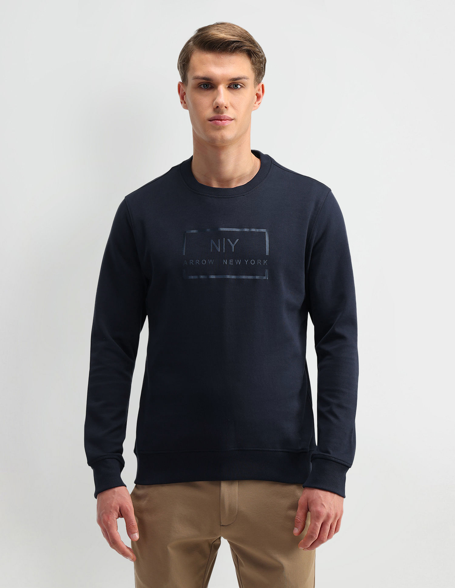 Arrow Newyork Crew Neck Brand Printed Sweatshirt