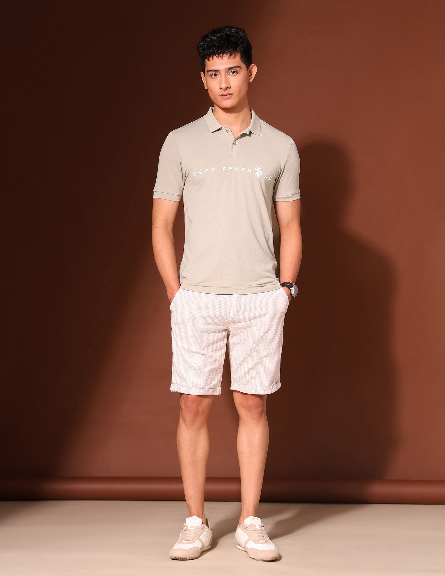 U.S. Polo Assn. Denim Co. Brand Printed Work And Wander Polo Shirt
