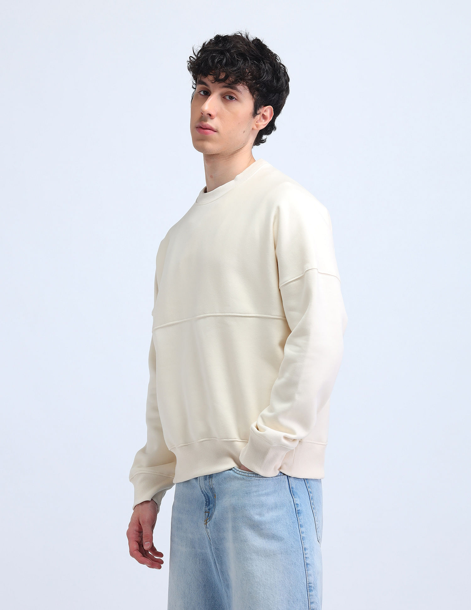 Flying Machine Pure Cotton Oversized Sweatshirt