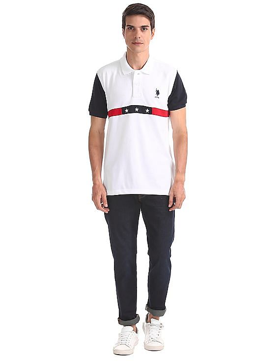 U.S. Polo Assn. Regular Fit Colour Block Polo Shirt