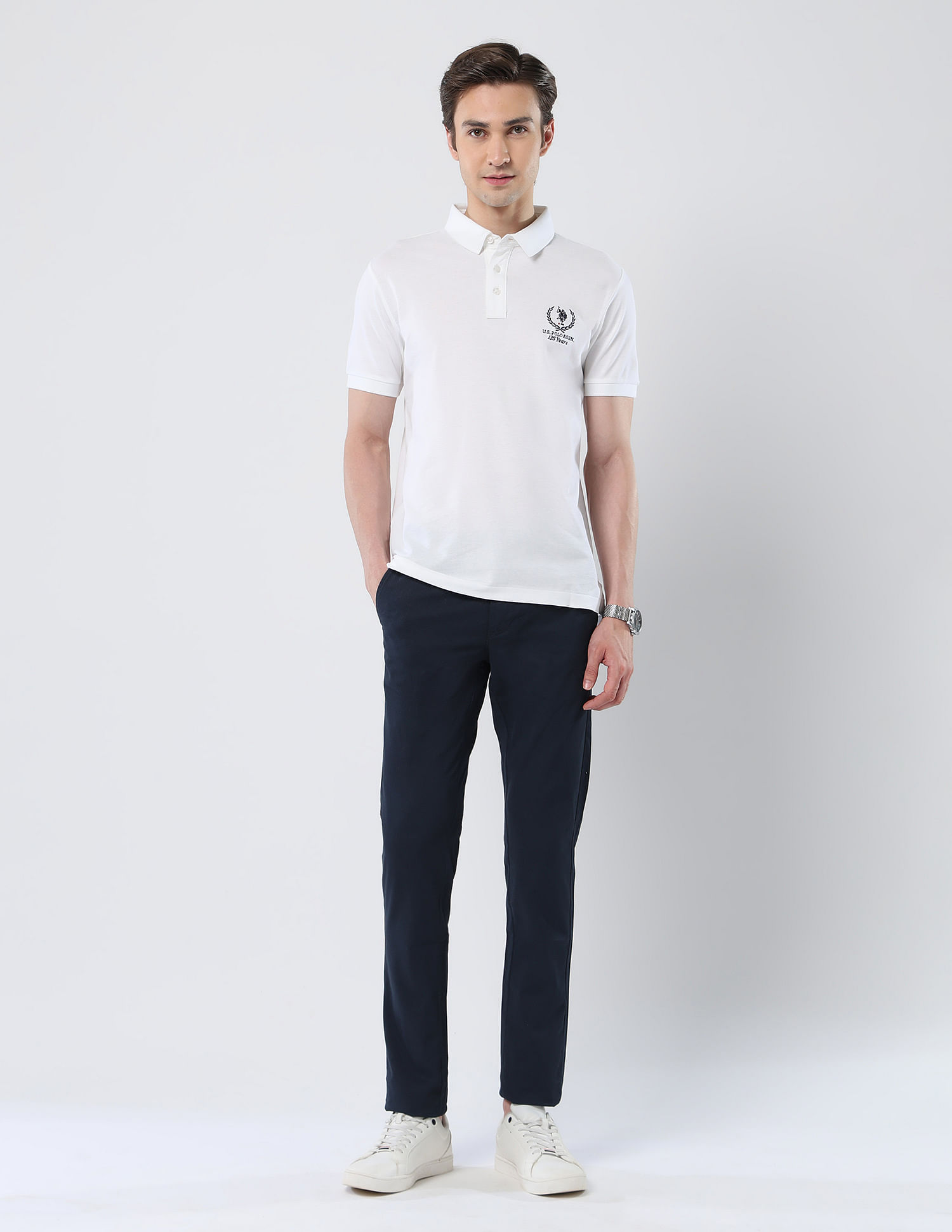 U.S. Polo Assn. Brand Embroidered 135 Anniversary Polo Shirt