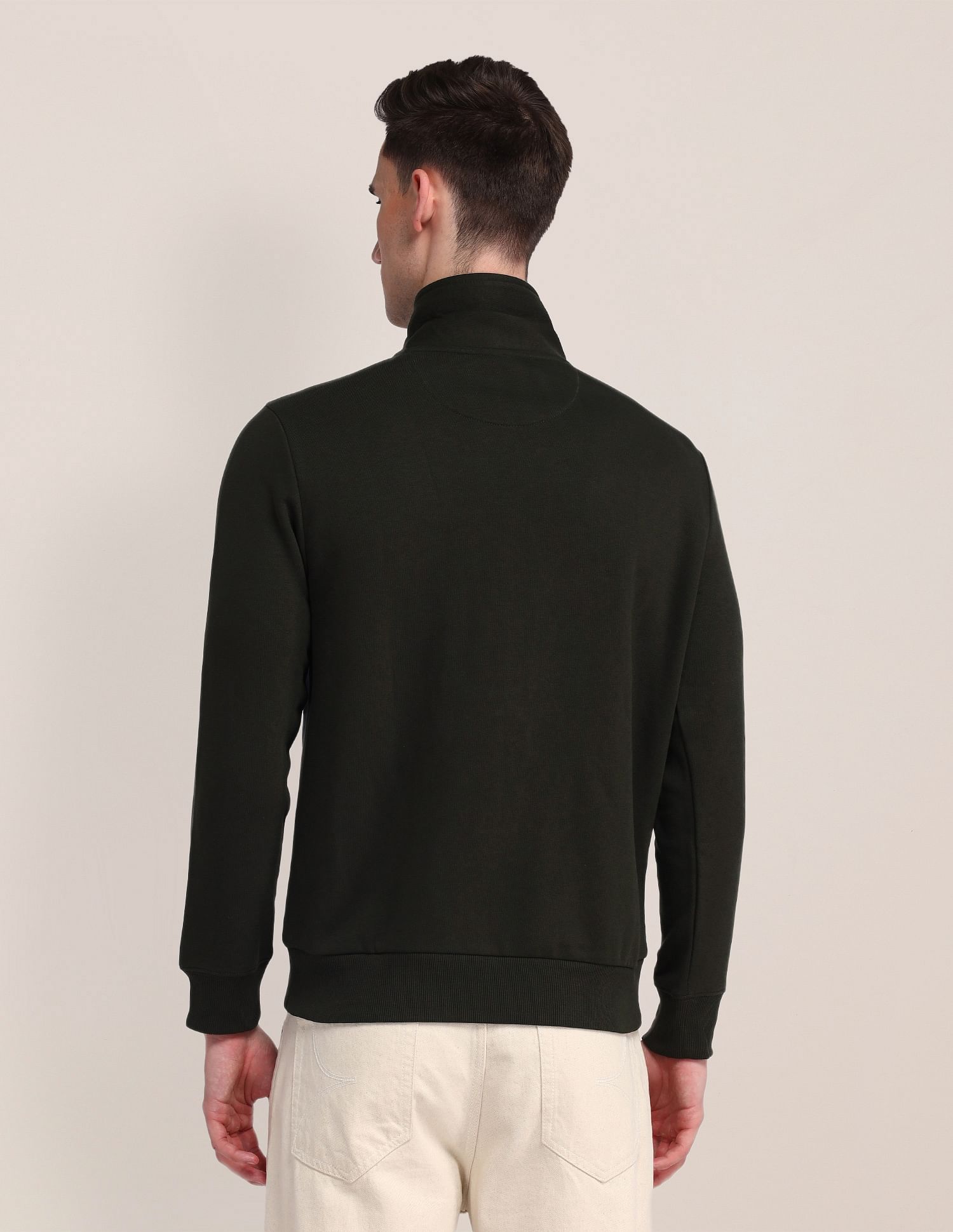 U.S. Polo Assn. High Neck Colour Blocked Sweatshirt