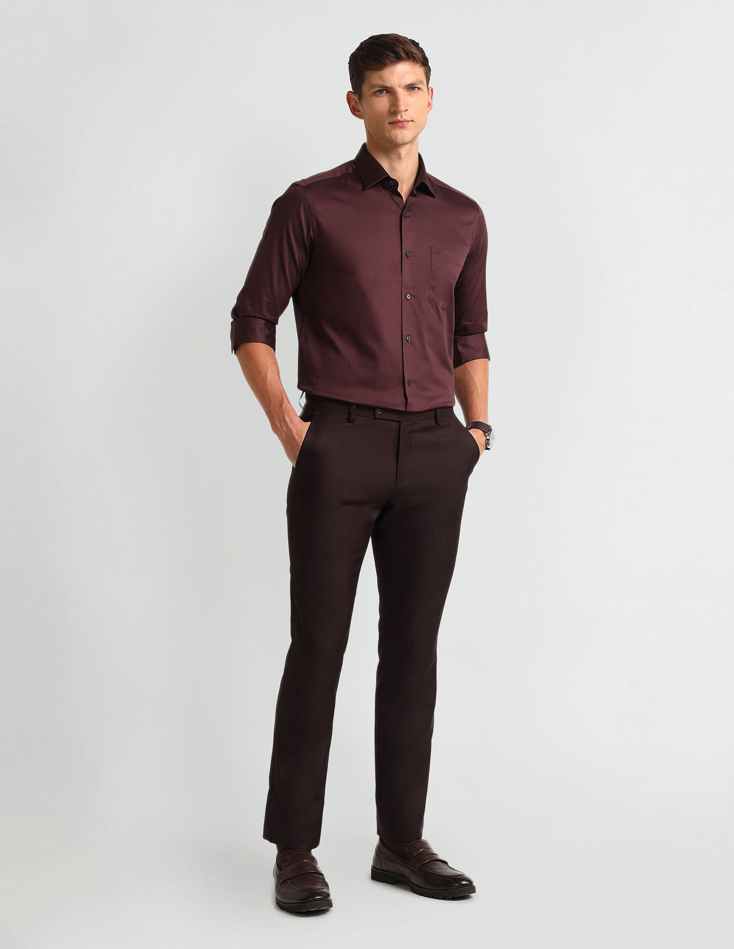 Arrow Manhattan Slim Fit Cotton Shirt