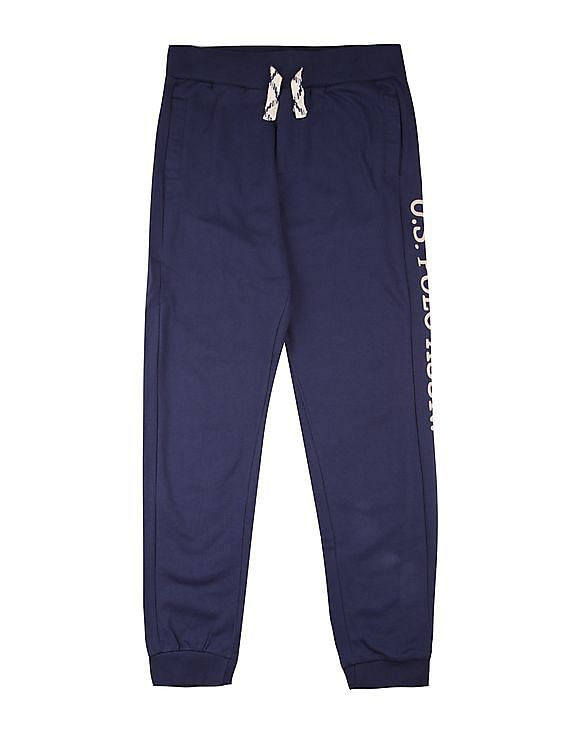 Buy U.S. Polo Assn. Kids Boys Drawstring Waist Slim Fit Joggers