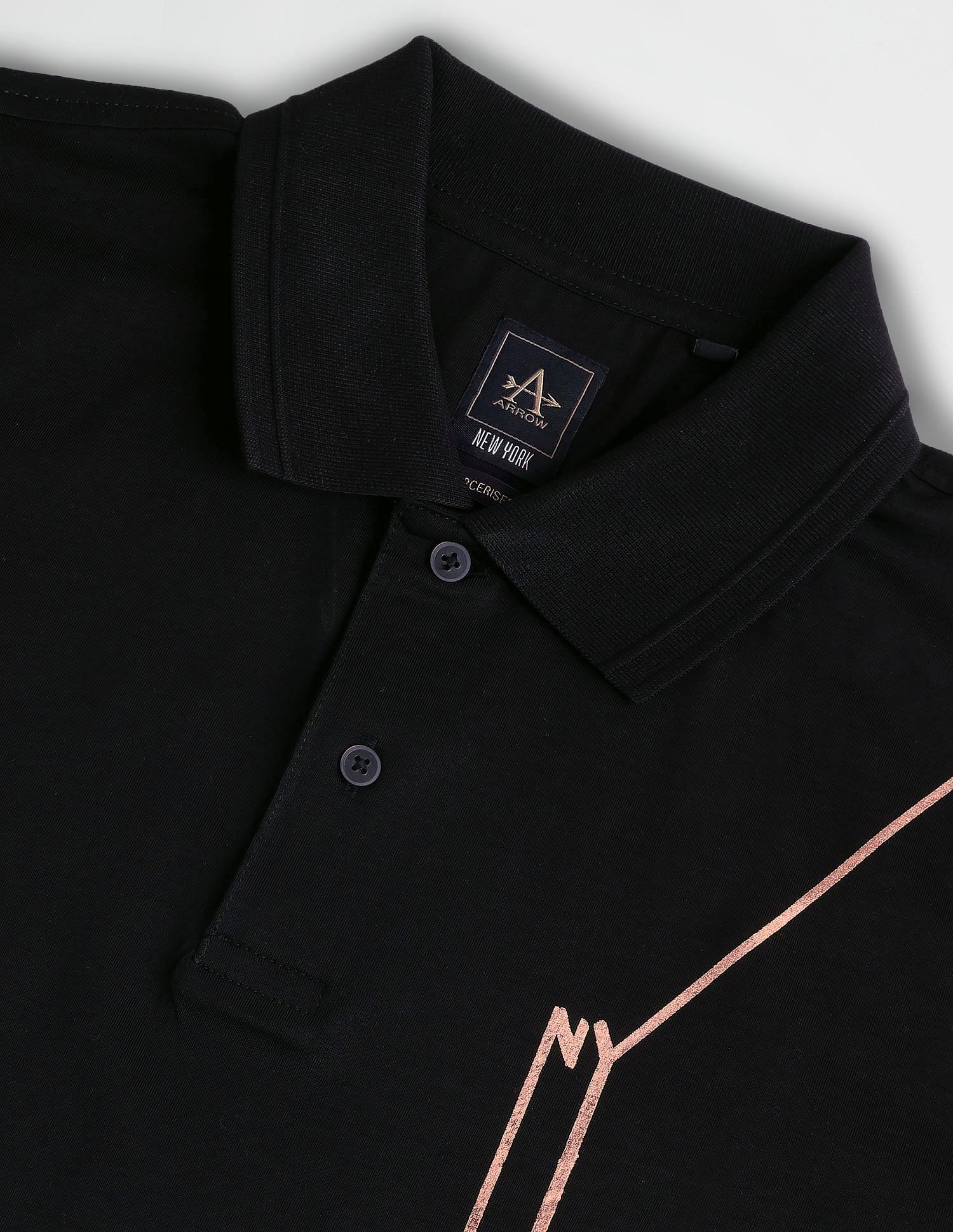 Arrow Newyork Brand Stripe Pique Polo Shirt