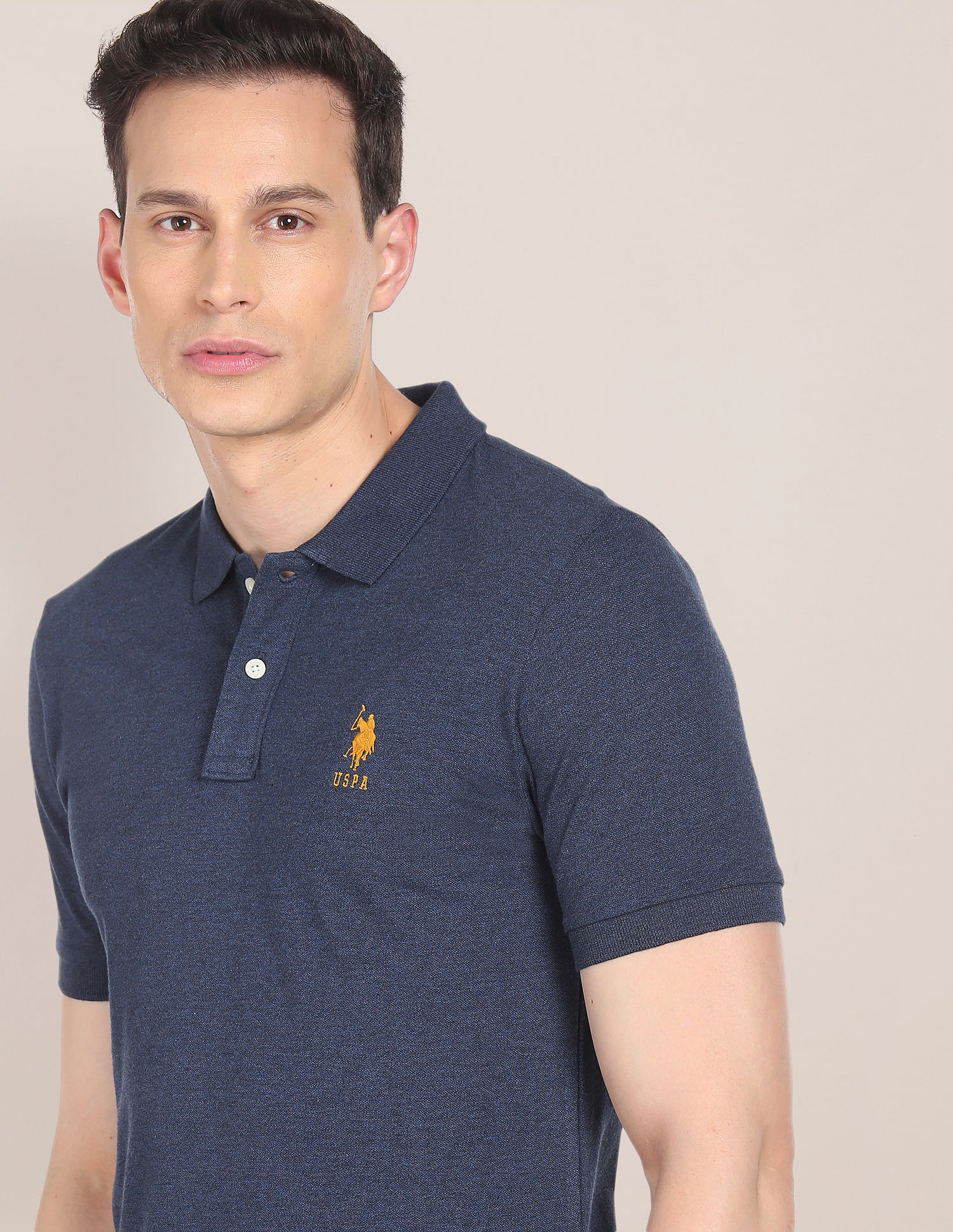 Pique Polo Shirt - Navy