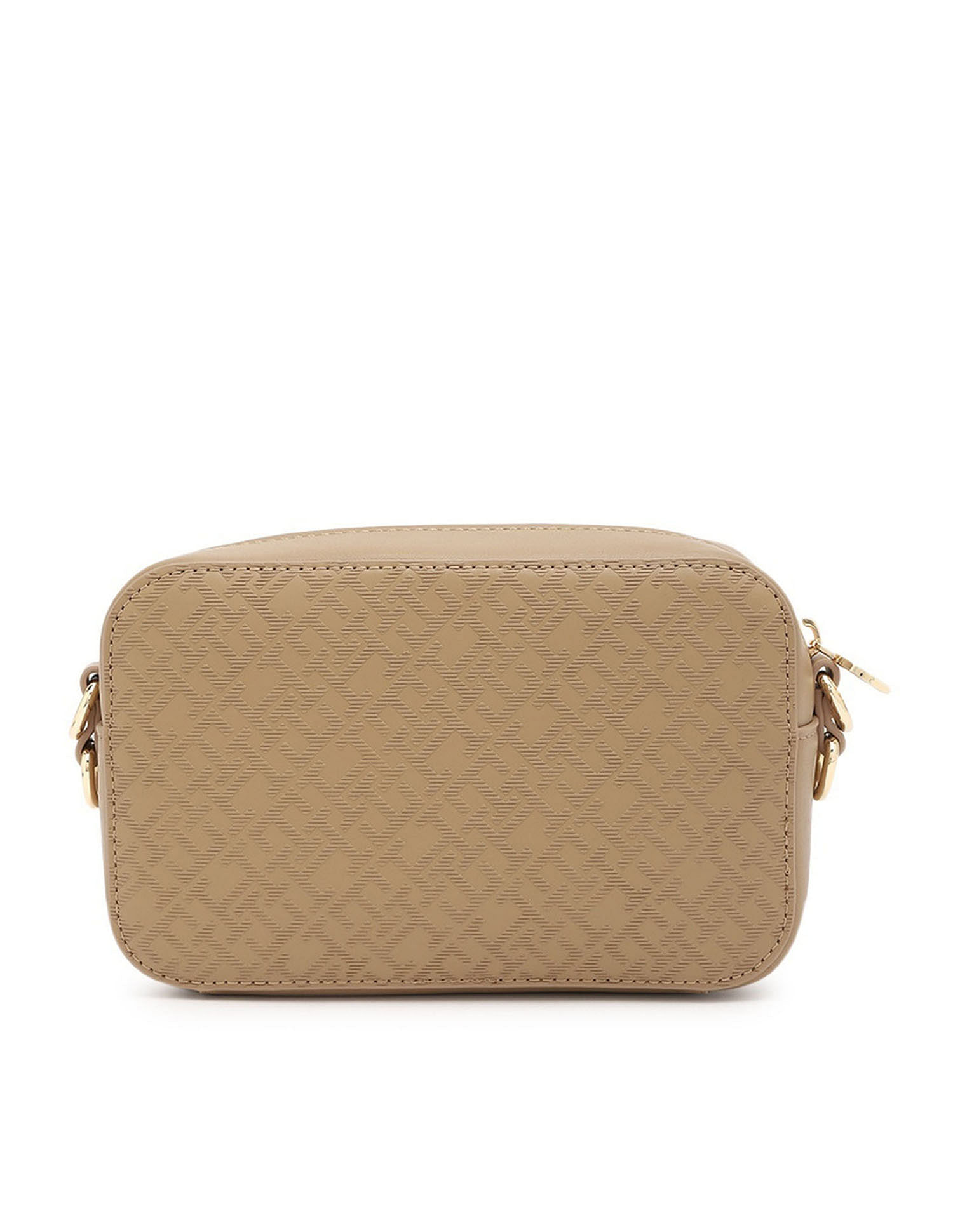 Tommy Hilfiger Textured Beige PU Sling Bag