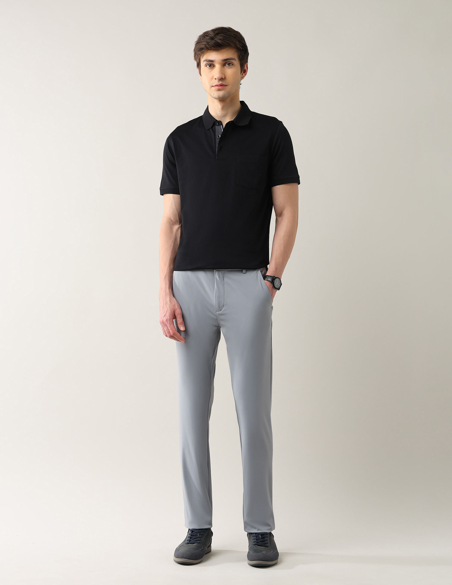 Arrow Solid Regular Fit Polo Shirt