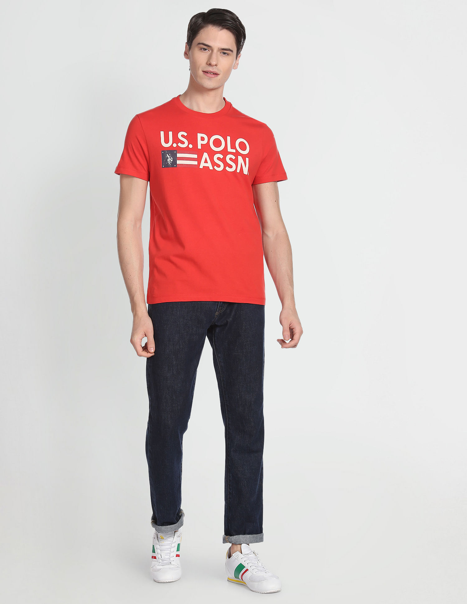U.S. Polo Assn. Denim Co. Cotton Brand Print T-Shirt