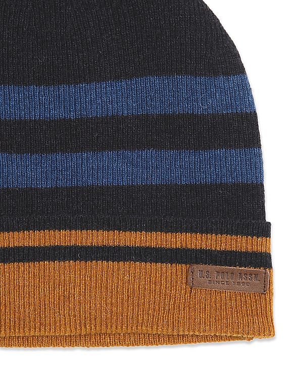 U.S. Polo Assn. Striped Beanie Cap