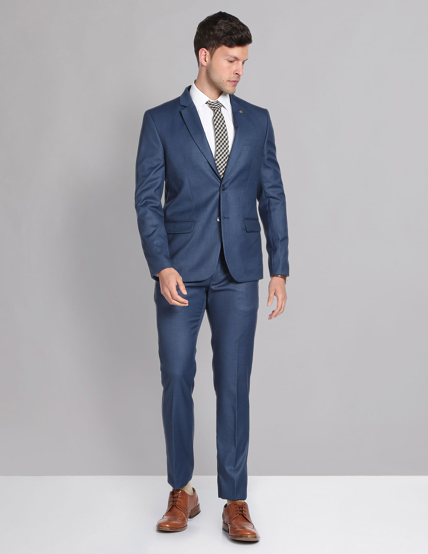 AD by Arvind Solid Dobby Evening Two Piece Suit