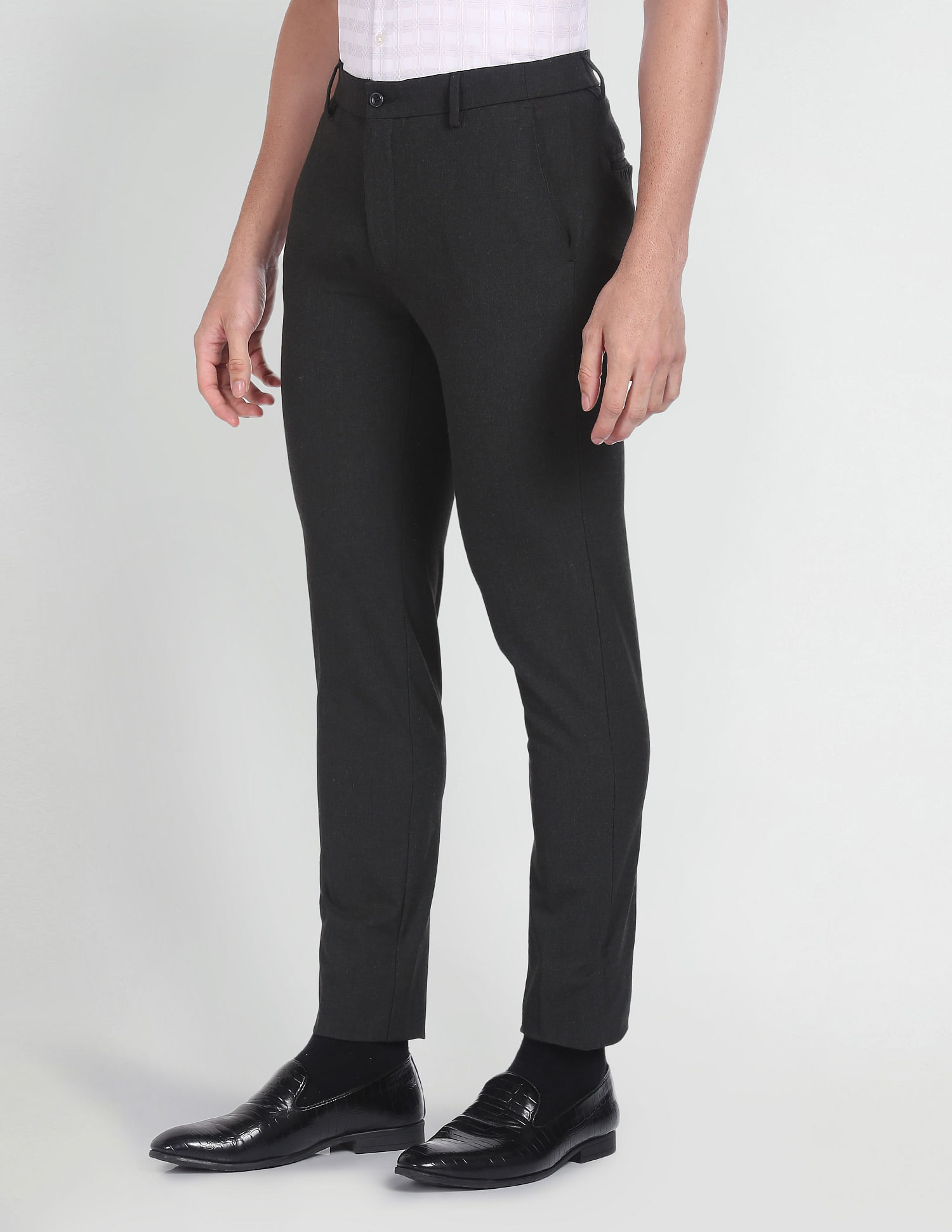 Arrow Newyork Jackson Super Slim Fit Heathered Trousers