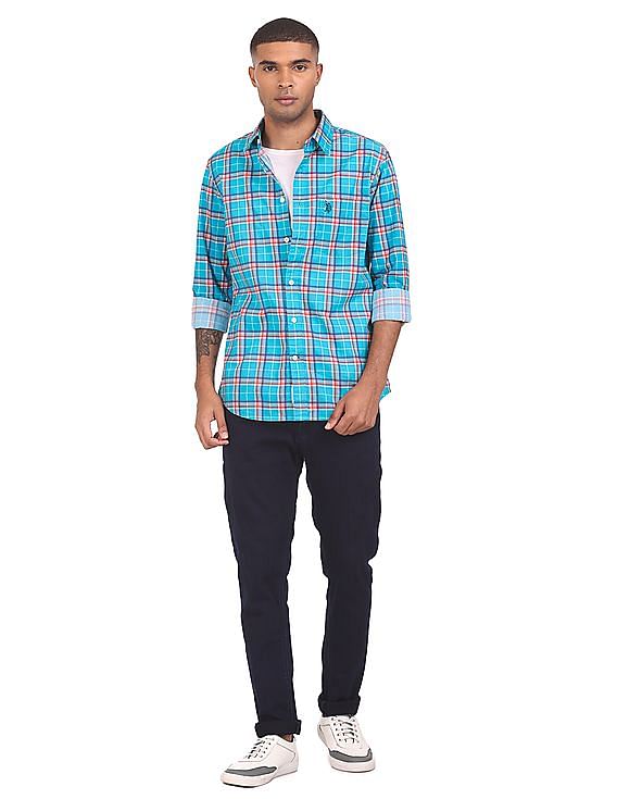 U.S. Polo Assn. Chest Pocket Checked Casual Shirt