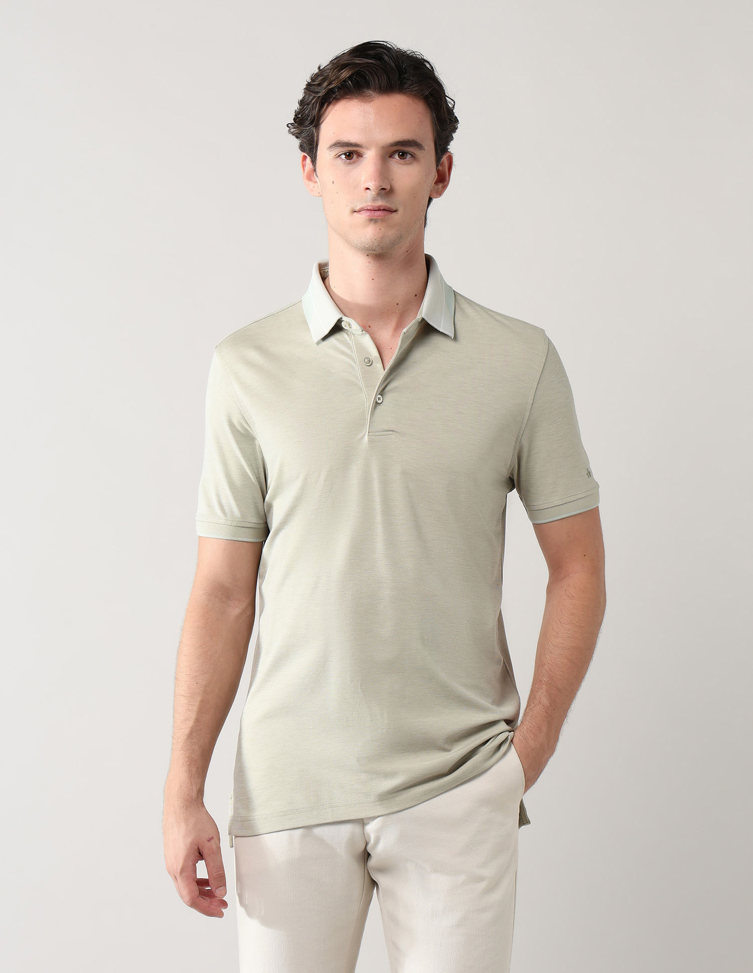 Arrow Heathered Regular Fit Polo Shirt