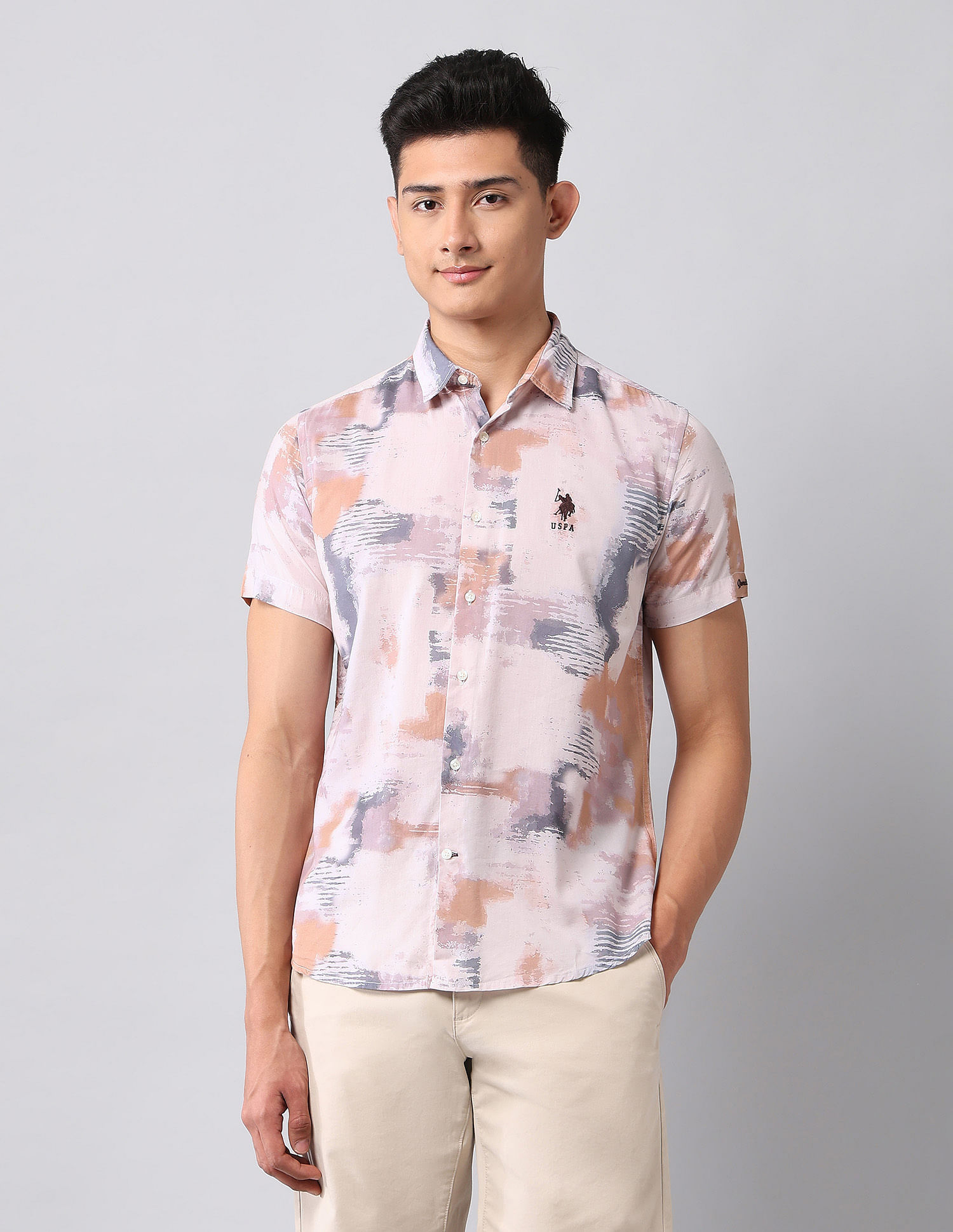 U.S. Polo Assn. Denim Co. Abstract Printed Regular Fit Shirt