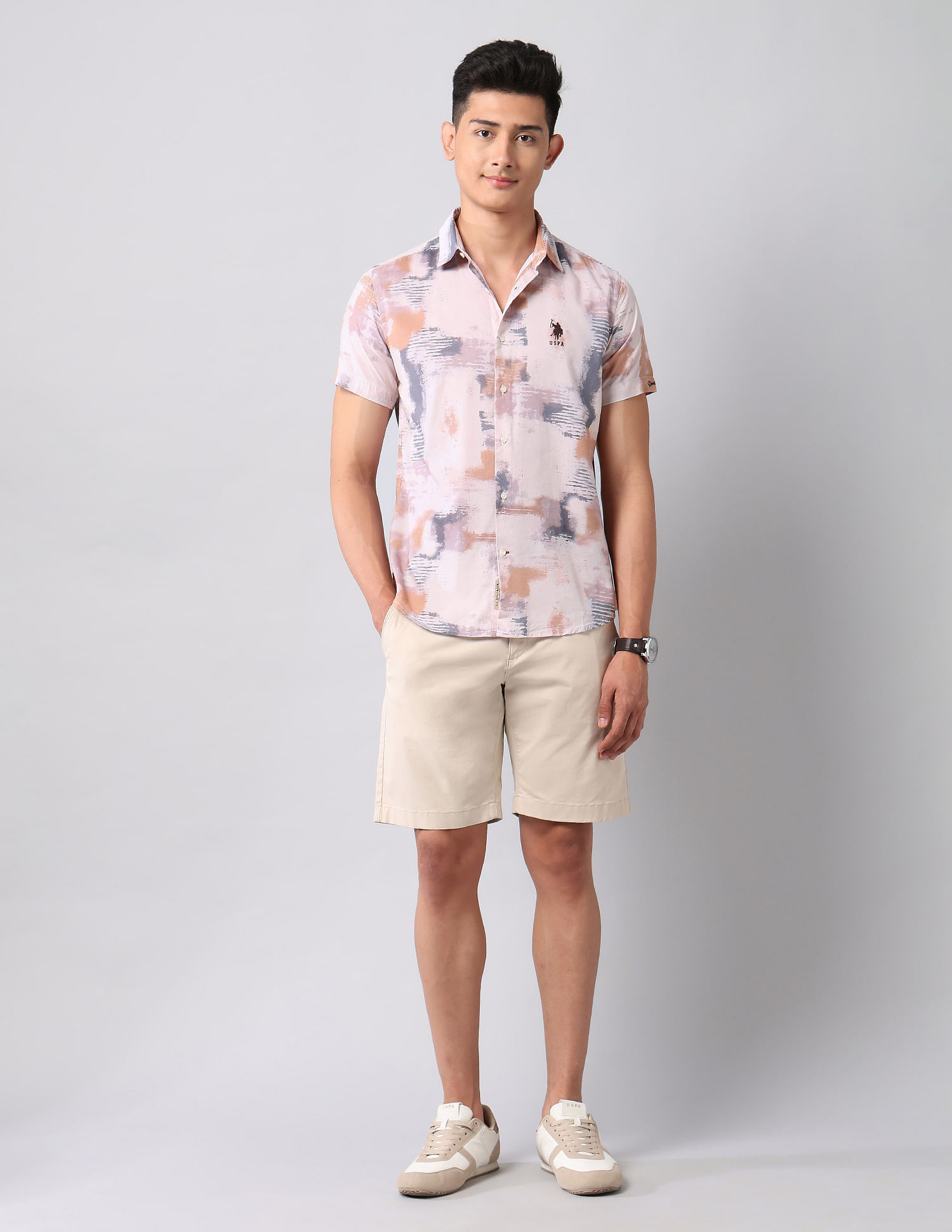 U.S. Polo Assn. Denim Co. Abstract Printed Regular Fit Shirt