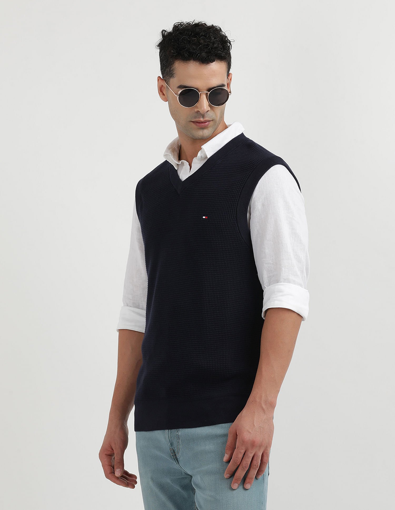 Tommy Hilfiger Refined Structure Sleeveless Jacket