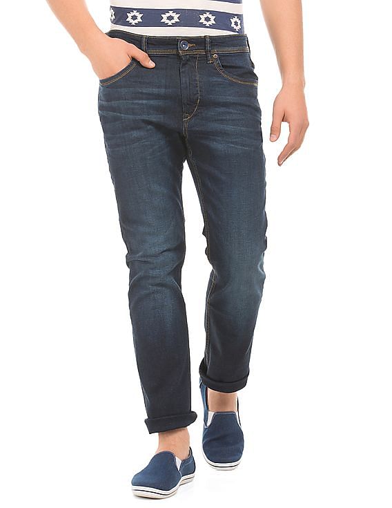 Flying Machine Stone Washed Slim Straight Fit Jeans