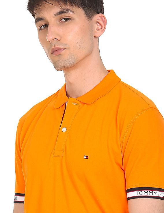 Tommy hilfiger polo orange sale