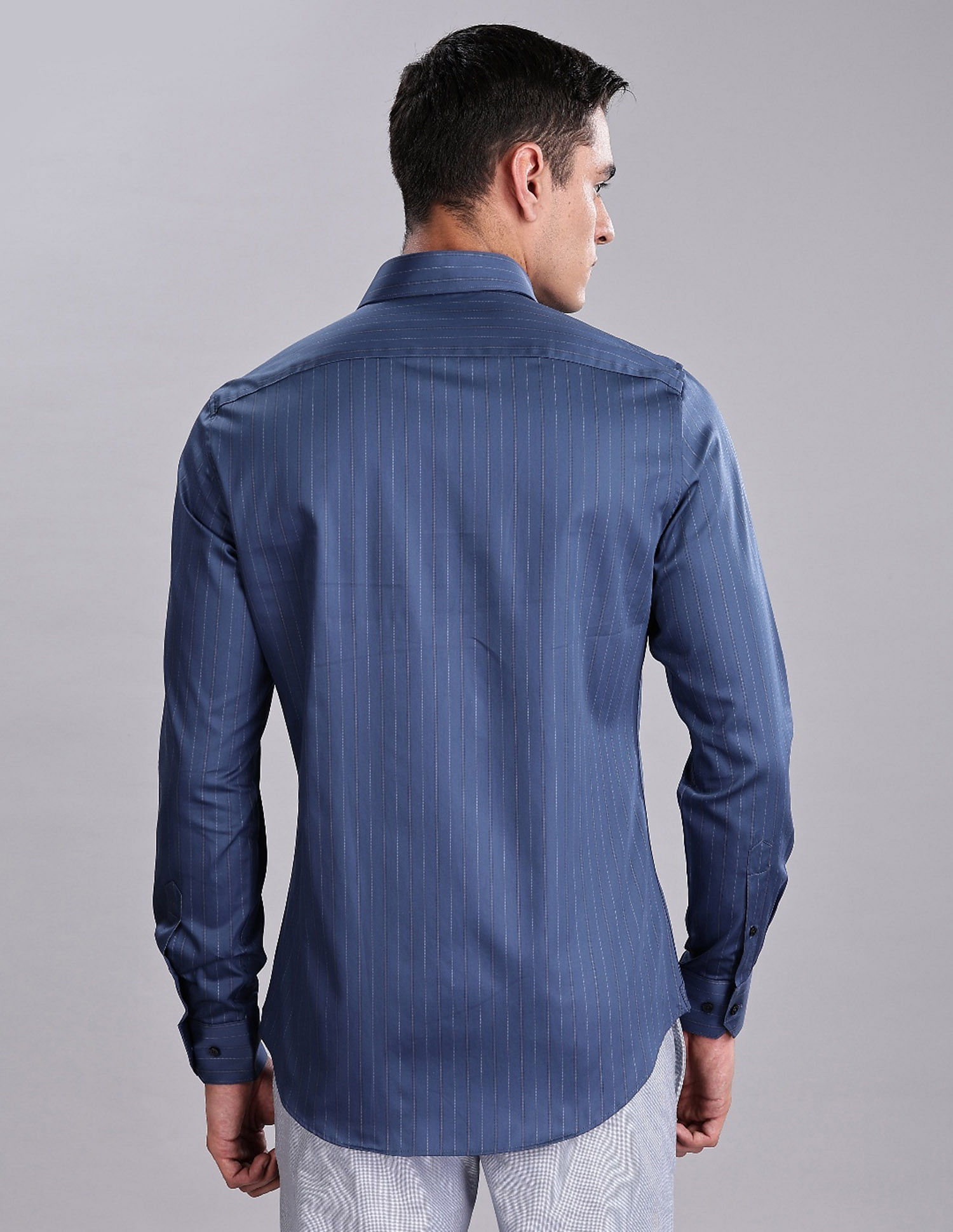 Tommy Hilfiger Striped Regular Fit Plain Woven Shirt