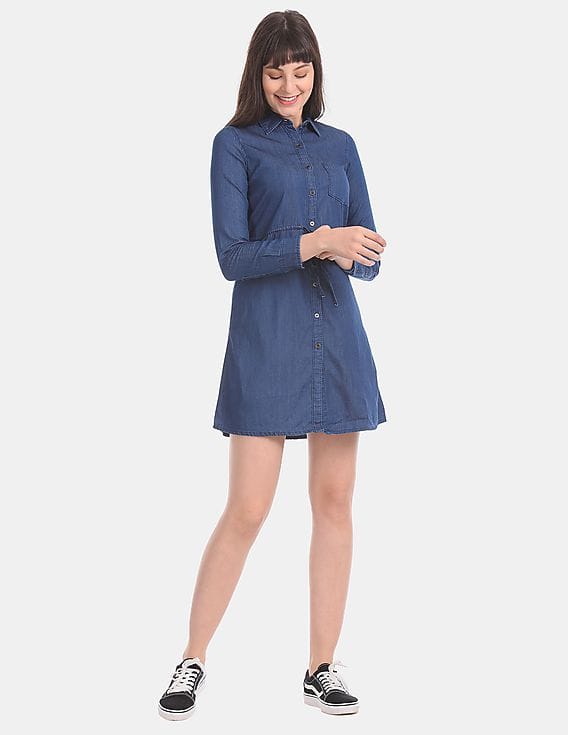 Buy Aeropostale Blue Chambray Shirt Dress - NNNOW.com Buy Aeropostale Blue Chambray Shirt Dress - NNNOW.com