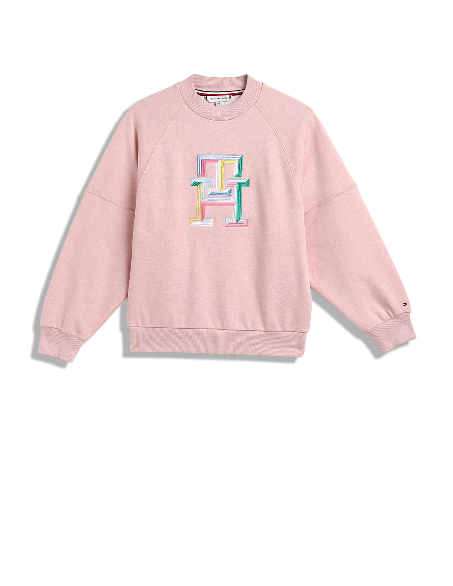Tommy Hilfiger Kids Girls Raglan Sleeve Monogram Sweatshirt