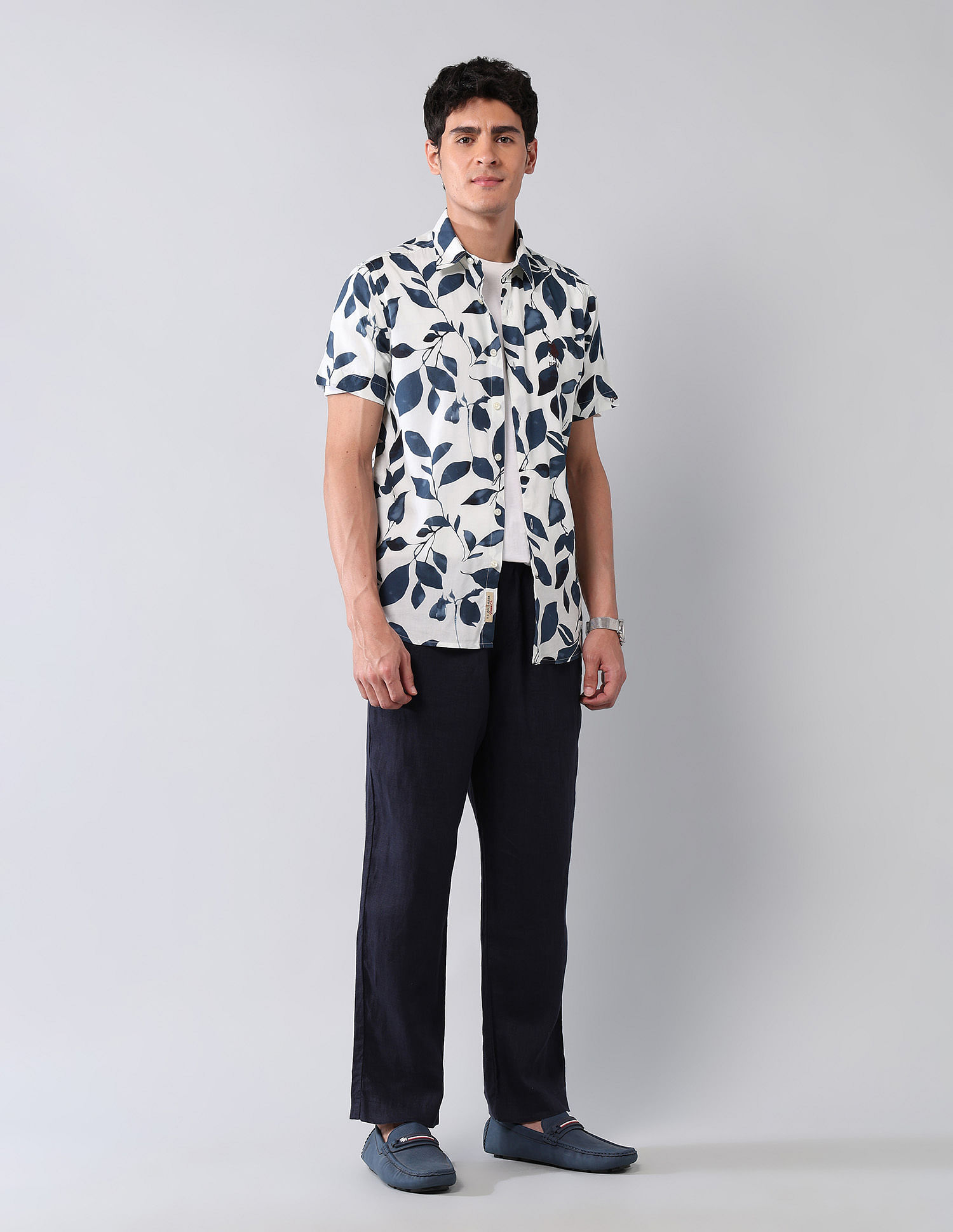 U.S. Polo Assn. Denim Co. Tropical Printed Poplin Shirt