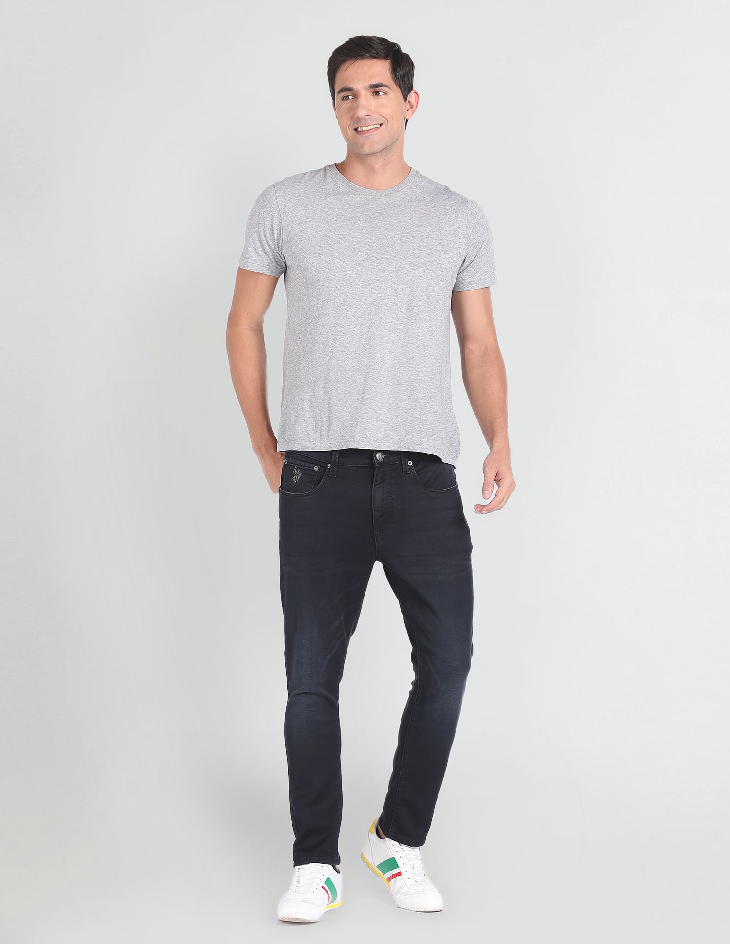 U.S. Polo Assn. Denim Co. Henry Cropped Fit Blue Jeans