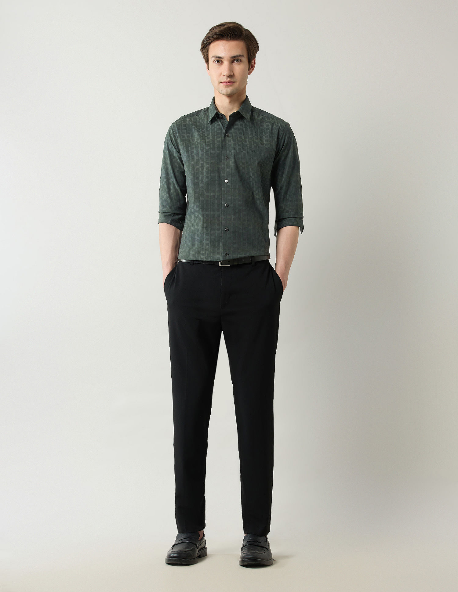 Arrow Newyork Pure Cotton Geometric Printed Shirt