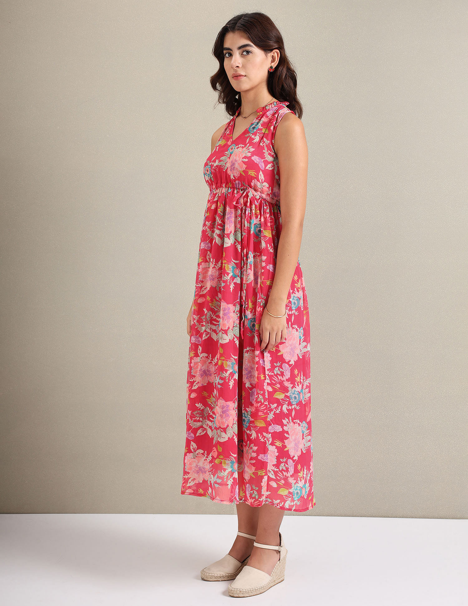 U.S. Polo Assn. Women Floral Print Maxi Dress