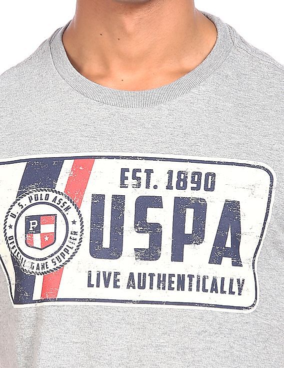 U.S. Polo Assn. Denim Co. Round Neck Brand Print T-Shirt