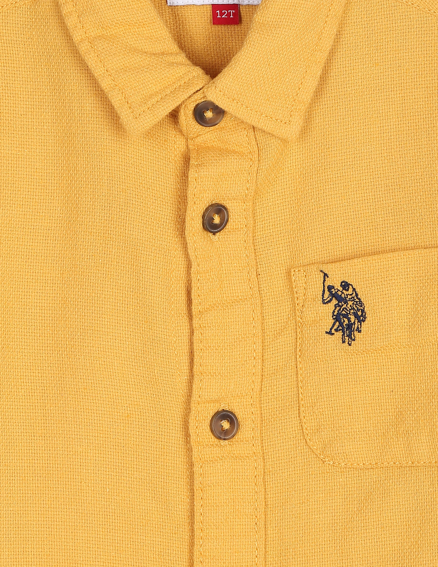 U.S. Polo Assn. Kids Boys Dobby Solid Shirt