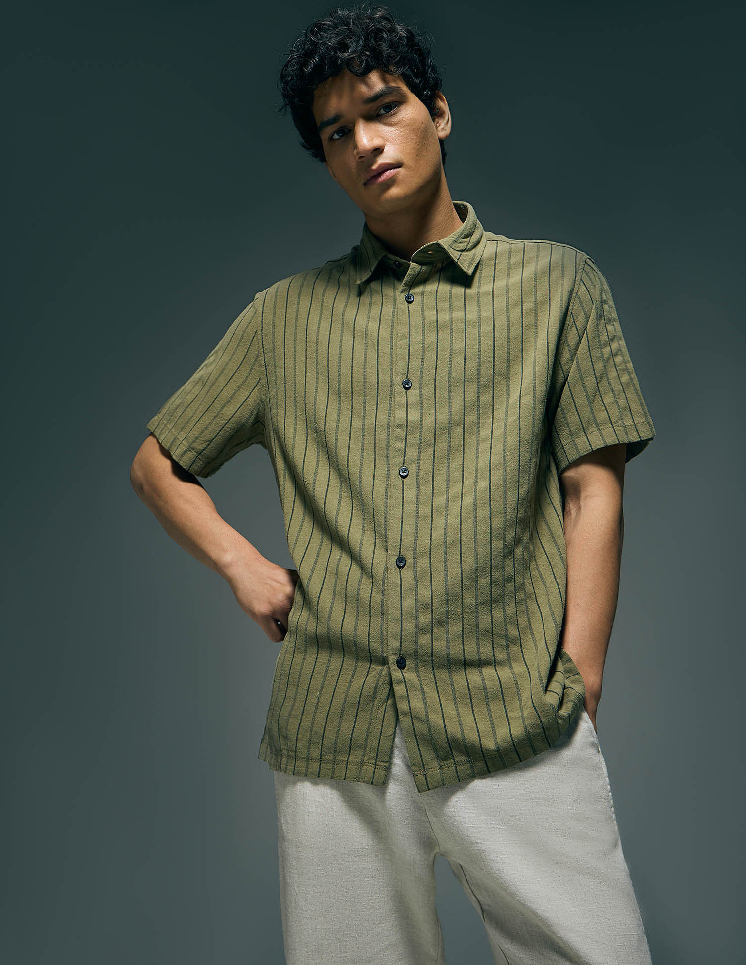 Flying Machine Vertical Striped Original Shirt