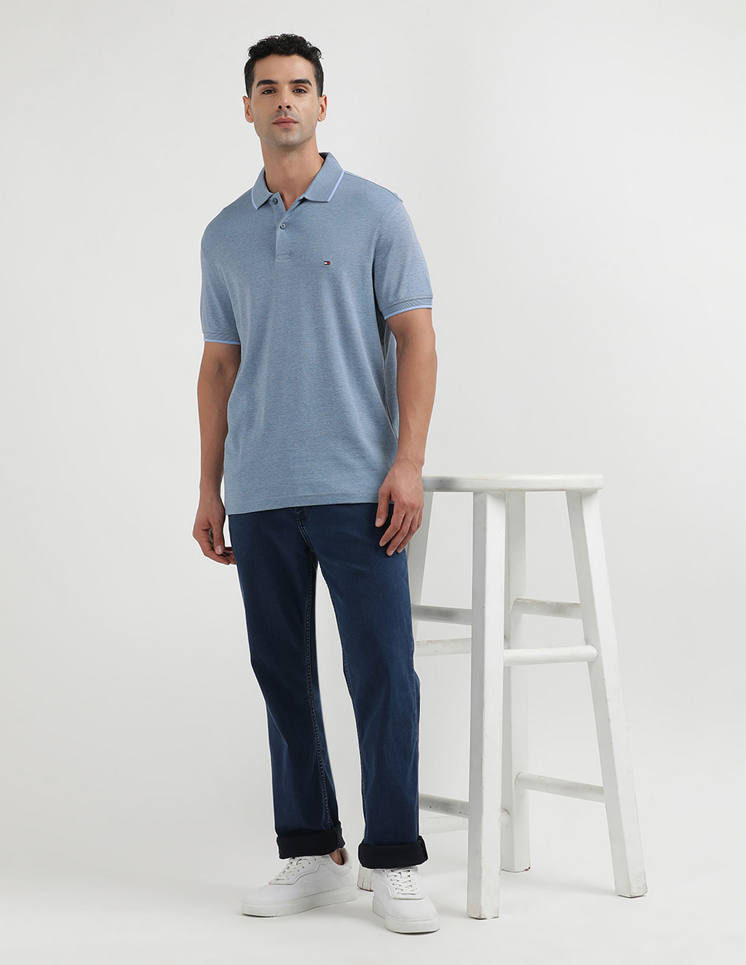 Tommy Hilfiger Two Tone Interlock Polo Shirt