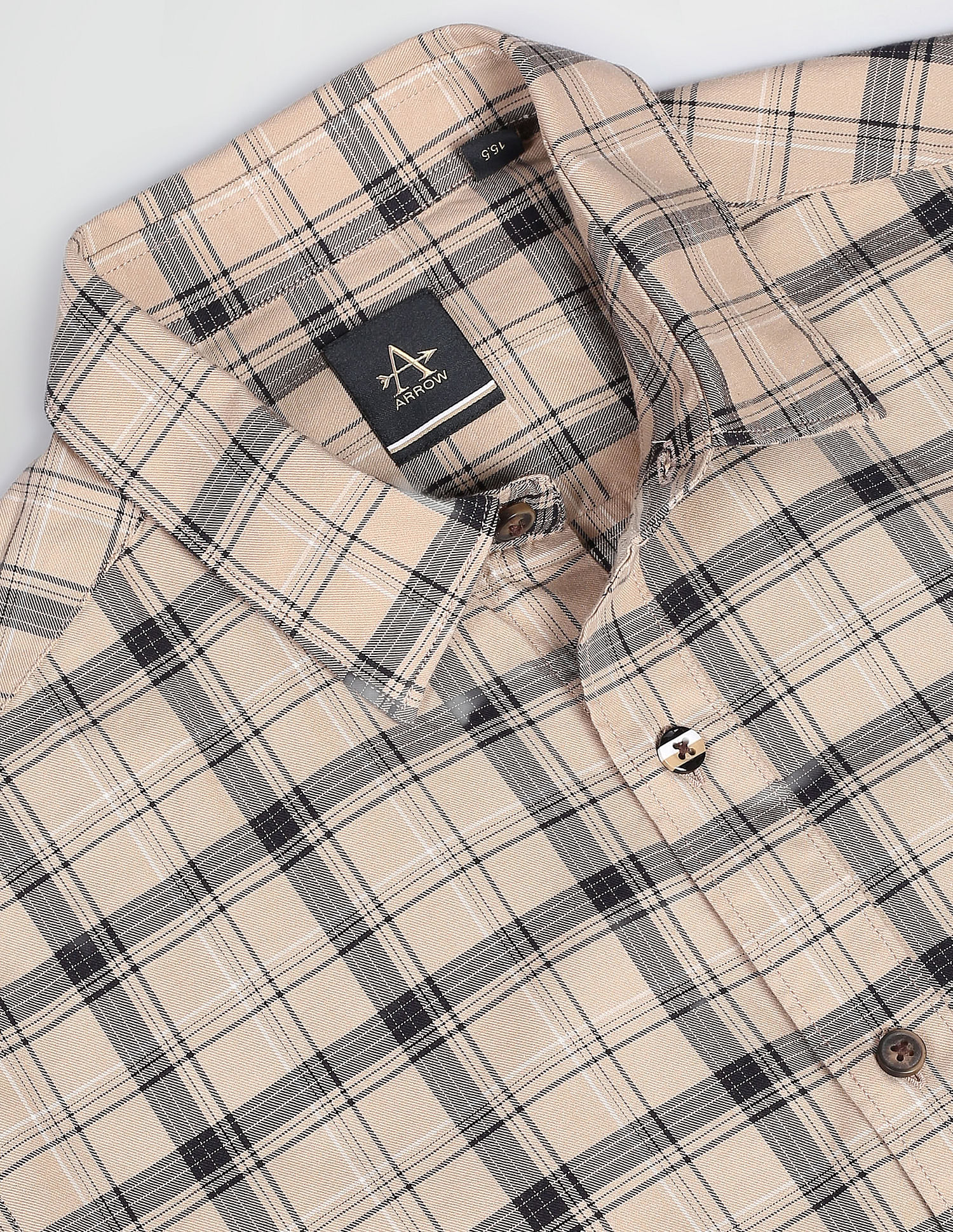 Arrow Sports Tartan Check Twill Casual Shirt