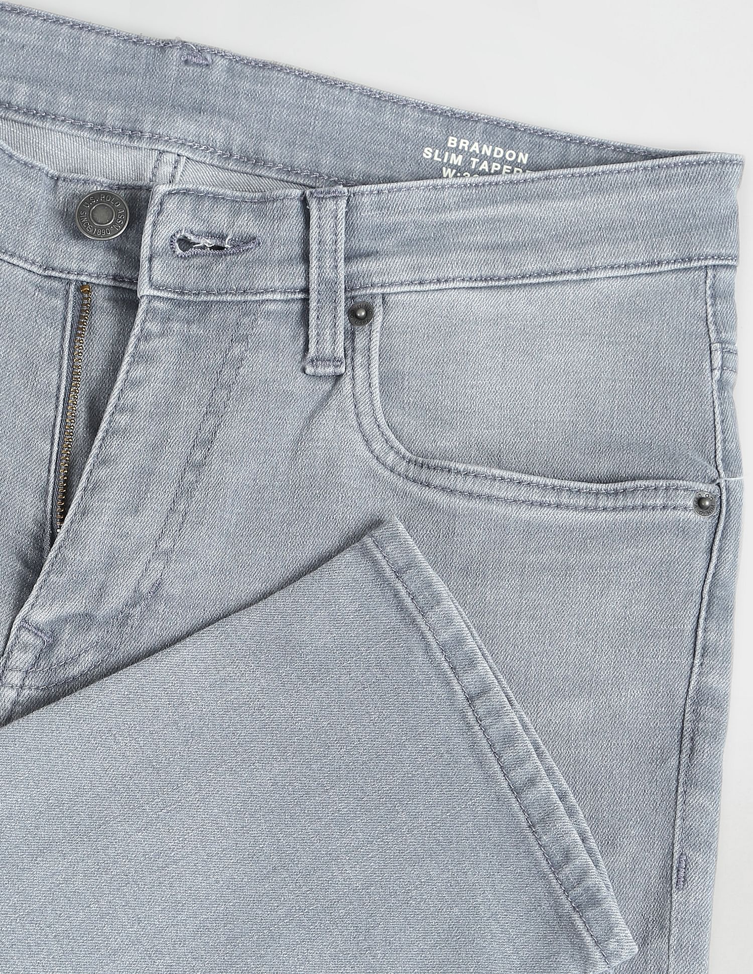 U.S. Polo Assn. Denim Co. Brandon Slim Tapered Fit Grey Jeans