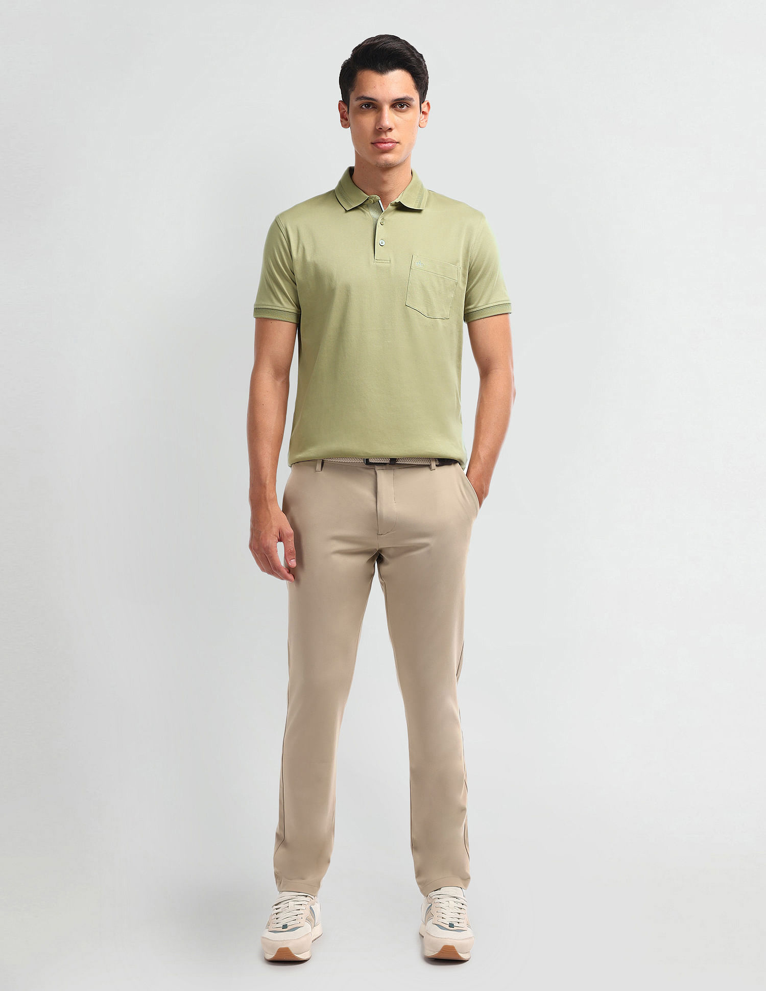 Arrow Solid Cotton Polo Shirt