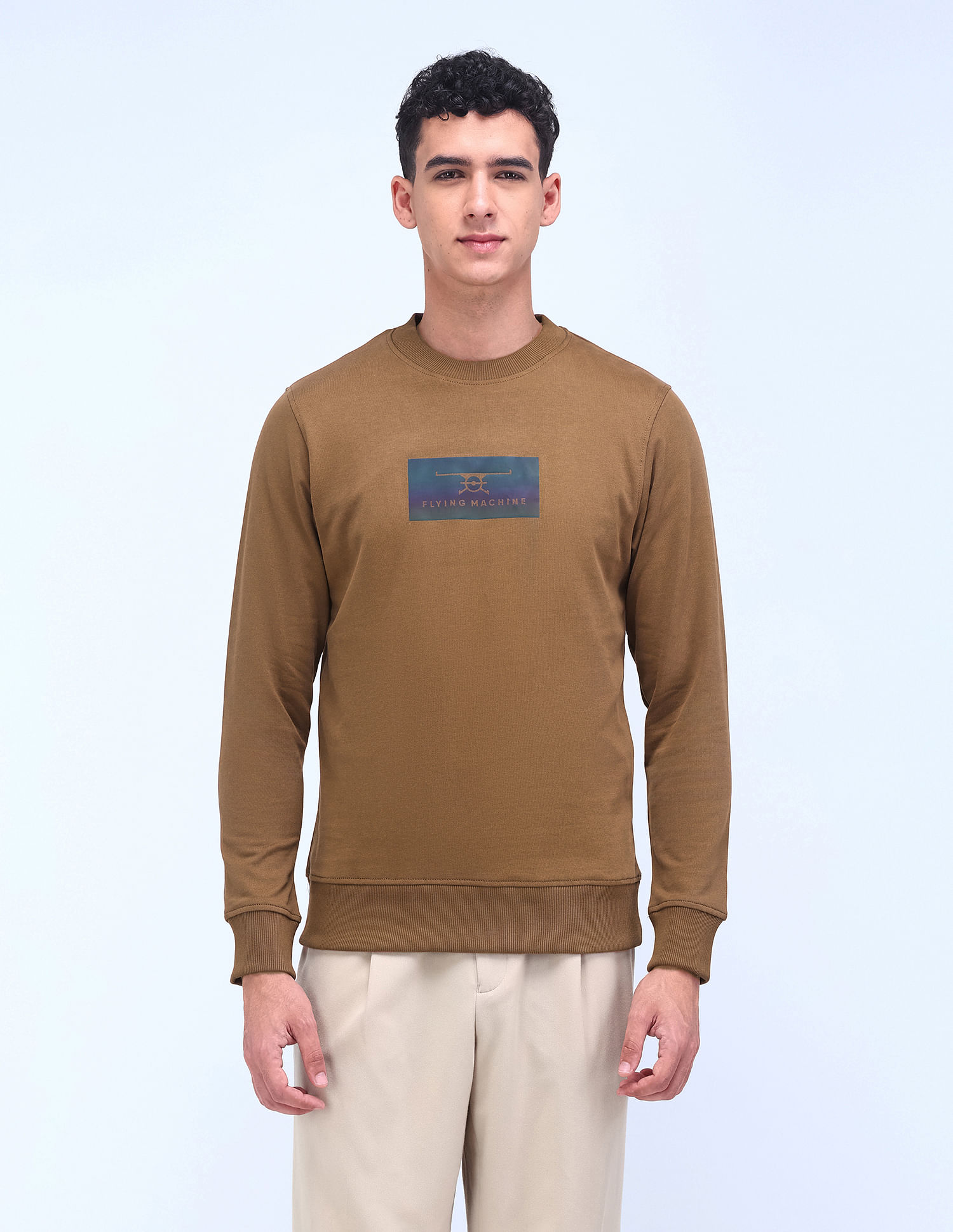 Flying Machine Brand Fit Crew Neck Sweatshirt